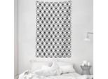 Abakuhaus Modern Arazzo E Copriletto, Motivo Minimalista In Morbido Tessuto Microfibra Lavabile Senza Scolorimento Stampa Digitale, 140 X 230 Cm, Bianco Nero