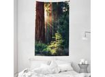 Abakuhaus Arazzo Naturale E Copriletto, Nevada Morning Sun In Morbido Tessuto Microfibra Lavabile Senza Scolorimento Stampa Digitale, 140 X 230 Cm, Verde Marrone