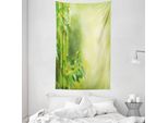 Abakuhaus Arazzo E Copriletto, Alberi Di Bambù Verdi In Morbido Tessuto Microfibra Lavabile Senza Scolorimento Stampa Digitale, 140 X 230 Cm, Verde E Verde Chiaro
