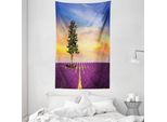Abakuhaus Arazzo E Copriletto Alla Lavanda, Stile Country Francese In Morbido Tessuto Microfibra Lavabile Senza Scolorimento, Stampa Digitale, 140 X 230 Cm, Multicolore