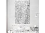 Abakuhaus Arazzo E Copriletto In Argento, Paisley Antique Vintage In Morbido Tessuto Microfibra Lavabile Senza Scolorimento Stampa Digitale, 140 X 230 Cm, Grigio Bianco