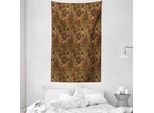 Abakuhaus Arazzo E Copriletto Paisley, Motivo Vintage In Morbido Tessuto Microfibra Lavabile Senza Scolorimento Stampa Digitale, 140 X 230 Cm, Multicolore