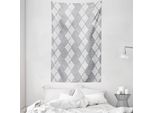 Abakuhaus Arazzo E Copriletto In Damasco, Stile Vittoriano Orientale Retrò, In Morbido Tessuto Microfibra Lavabile Senza Scolorimento, Stampa Digitale, 140 X 230 Cm, Grigio Chiaro