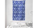 Abakuhaus Arazzo Floreale E Copriletto, Motivo Paisley Ottomano In Morbido Tessuto Microfibra Lavabile Senza Scolorimento, Stampa Digitale, 140 X 230 Cm, Blu Reale