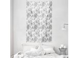 Abakuhaus Arazzo Floreale E Copriletto, Petals In Morbido Tessuto Microfibra Lavabile Senza Scolorimento Stampa Digitale, 140 X 230 Cm, Grigio Chiaro