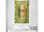 Abakuhaus Arazzo E Copriletto Festivi, St. Patrick Day In Morbido Tessuto Microfibra Lavabile Senza Scolorimento Stampa Digitale, 140 X 230 Cm, Verde Oliva