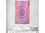 Abakuhaus Arazzo E Copriletto Rosa E Viola, Mandala In Morbido Tessuto Microfibra Lavabile Senza Scolorimento, Stampa Digitale, 140 X 230 Cm, Violet Rubin