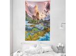 Abakuhaus Arazzo E Copriletto, Princess Dream Castle In Morbido Tessuto Microfibra Lavabile Senza Scolorimento Stampa Digitale, 140 X 230 Cm, Multicolore