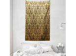 Abakuhaus Arazzo E Copriletto Vittoriano, Classico In Morbido Tessuto Microfibra Lavabile Senza Scolorimento Stampa Digitale, 140 X 230 Cm, Marrone Umbra Crema Tan