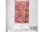 Abakuhaus Arazzo Geometrico E Copriletto, Cerchi Vintage Rotondi In Morbido Tessuto Microfibra Lavabile Senza Scolorimento, Stampa Digitale, 140 X 230 Cm, Multicolore