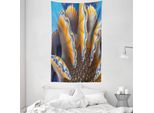 Abakuhaus Arazzo E Copriletto Nautico, Conchiglie Nell'oceano In Morbido Tessuto Microfibra Lavabile Senza Scolorimento Stampa Digitale, 140 X 230 Cm, Blu E Albicocca
