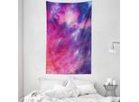Abakuhaus Arazzo E Copriletto Paesaggistico, Tramonto Nuvoloso In Morbido Tessuto Microfibra Lavabile Senza Scolorimento Stampa Digitale, 140 X 230 Cm, Viola