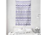 Abakuhaus Arazzo Tribale E Copriletto, Messico Aztec Boho In Morbido Tessuto Microfibra Lavabile Senza Scolorimento Stampa Digitale, 140 X 230 Cm, Malva Bianco