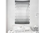 Abakuhaus Arazzo E Copriletto In Damasco, Motivi Vittoriani In Morbido Tessuto Microfibra Lavabile Senza Scolorimento, Stampa Digitale, 140 X 230 Cm, Bianco E Nero