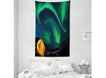 Abakuhaus Arazzo E Copriletto Verde Blu, Sky Nordic Camping In Morbido Tessuto Microfibra Lavabile Senza Scolorimento Stampa Digitale, 140 X 230 Cm, Verde Giallo
