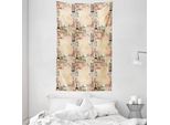 Abakuhaus Arazzo E Copriletto Rosa Pallido, Scritta In Francese In Morbido Tessuto Microfibra Lavabile Senza Scolorimento Stampa Digitale, 140 X 230 Cm, Blu Nero E Rosa Chiaro