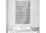 Abakuhaus Arazzo Geometrico E Copriletto, Esagoni Astratti In Morbido Tessuto Microfibra Lavabile Senza Scolorimento Stampa Digitale, 140 X 230 Cm, Grigio Grigio Chiaro