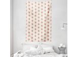 Abakuhaus Arazzo Floreale E Copriletto, Rosa Country Farmhouse In Morbido Tessuto Microfibra Lavabile Senza Scolorimento Stampa Digitale, 140 X 230 Cm, Rosa Pallido Bianco