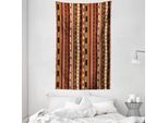 Abakuhaus Arazzo Tribale E Copriletto, Riassunto Dettagli Strisce In Morbido Tessuto Microfibra Lavabile Senza Scolorimento Stampa Digitale, 140 X 230 Cm, Multicolore