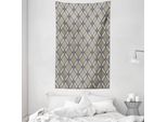 Abakuhaus Arazzo E Copriletto Grigio Bianco, Arte Medievale In Morbido Tessuto Microfibra Lavabile Senza Scolorimento, Stampa Digitale, 140 X 230 Cm, Grigio Nero Bianco