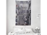 Abakuhaus Arazzo E Copriletto Urbano, Incrocio Stradale A Parigi In Morbido Tessuto Microfibra Lavabile Senza Scolorimento, Stampa Digitale, 140 X 230 Cm, Grigio Bianco