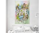 Abakuhaus Arazzo E Copriletto Hippie, Uomo Donna Pace In Morbido Tessuto Microfibra Lavabile Senza Scolorimento Stampa Digitale, 140 X 230 Cm, Multicolore