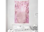 Abakuhaus Arazzo E Copriletto Fee, Castello Medievale Surreal In Morbido Tessuto Microfibra Lavabile Senza Scolorimento Stampa Digitale, 140 X 230 Cm, Rosa Confetto