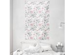 Abakuhaus Arazzo Cinese E Copriletto, Wall Of China In Morbido Tessuto Microfibra Lavabile Senza Scolorimento Stampa Digitale, 140 X 230 Cm, Grigio Scuro Rosso