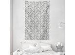 Abakuhaus Arazzo Etnico E Copriletto, Paisley Mare Onde Floreale In Morbido Tessuto Microfibra Lavabile Senza Scolorimento Stampa Digitale, 140 X 230 Cm, Bianco E Nero
