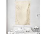 Abakuhaus Arazzo E Copriletto Vittoriano, Damasco Monocromatico In Morbido Tessuto Microfibra Lavabile Senza Scolorimento Stampa Digitale, 140 X 230 Cm, Color Crema