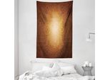 Abakuhaus Tappeto Da Parete E Copriletto Marroni, Animali Artistici E Fiori In Morbido Tessuto Microfibra Lavabile Senza Scolorimento, Stampa Digitale, 140 X 230 Cm, Marrone, Beige, Giallo