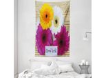 Abakuhaus Arazzo E Copriletto Con Motivi Floreali, Luck Colorato In Morbido Tessuto Microfibra Lavabile Senza Scolorimento Stampa Digitale, 140 X 230 Cm, Multicolore