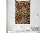 Abakuhaus Zambia Arazzo E Copriletto, Motivo Giraffa In Morbido Tessuto Microfibra Lavabile Senza Scolorimento Stampa Digitale, 140 X 230 Cm, Redwood Giallo Pallido