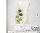 Abakuhaus Arazzo E Copriletto Verde, Foglie E Libellule In Morbido Tessuto Microfibra Lavabile Senza Scolorimento Stampa Digitale, 140 X 230 Cm, Verde Chiaro Verde Scuro