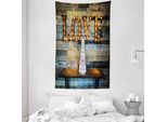Abakuhaus Tappeto Da Parete E Copriletto Marroni, Wedding Cake Liebe Holz In Morbido Tessuto Microfibra Lavabile Senza Scolorimento Stampa Digitale, 140 X 230 Cm, Multicolore