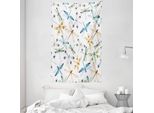 Abakuhaus Arazzo Colorato E Copriletto, Libellule Minimaliste In Morbido Tessuto Microfibra Lavabile Senza Scolorimento, Stampa Digitale, 140 X 230 Cm, Multicolore