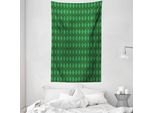 Abakuhaus Irlanda Arazzo E Copriletto, Tartan Argyle Vintage In Morbido Tessuto Microfibra Lavabile Senza Scolorimento Stampa Digitale, 140 X 230 Cm, Verde Verde Scuro Bianco