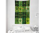 Abakuhaus Irlanda Arazzo E Copriletto, Patchwork Celtic Clovers In Morbido Tessuto Microfibra Lavabile Senza Scolorimento Stampa Digitale, 140 X 230 Cm, Multicolore