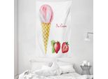 Abakuhaus Arazzo E Copriletto Eis, Aromi Estivi In Morbido Tessuto Microfibra Lavabile Senza Scolorimento, Stampa Digitale, 140 X 230 Cm, Sabbia Marrone Rosa Chiaro