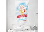 Abakuhaus Arazzo E Copriletto Eis, Gusto Estivo In Morbido Tessuto Microfibra Lavabile Senza Scolorimento Stampa Digitale, 140 X 230 Cm, Multicolore