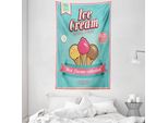 Abakuhaus Arazzo E Copriletto Eis, Parole Toppings In Morbido Tessuto Microfibra Lavabile Senza Scolorimento Stampa Digitale, 140 X 230 Cm, Rosa Seafoam Giallo Pallido