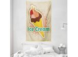 Abakuhaus Arazzo E Copriletto Eis, Vintage Funky In Morbido Tessuto Microfibra Lavabile Senza Scolorimento Stampa Digitale, 140 X 230 Cm, Multicolore