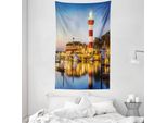 Abakuhaus Stati Uniti Arazzo E Copriletto, Hilton Head Boote In Morbido Tessuto Microfibra Lavabile Senza Scolorimento Stampa Digitale, 140 X 230 Cm, Multicolore