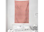 Abakuhaus Tappeto Natalizio E Copriletto, Stile Scandinavo In Morbido Tessuto Microfibra Lavabile Senza Scolorimento Stampa Digitale, 140 X 230 Cm, Bianco Rosso