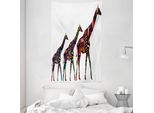 Abakuhaus Zoo Arazzo E Copriletto, Giraffe In Morbido Tessuto Microfibra Lavabile Senza Scolorimento Stampa Digitale, 140 X 230 Cm, Multicolore