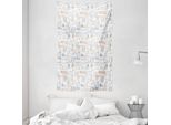 Abakuhaus Tappeto Da Viaggio E Copriletto, Stampa Vintage In Morbido Tessuto Microfibra Lavabile Senza Scolorimento, Stampa Digitale, 140 X 230 Cm, Multicolore