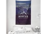 Abakuhaus Arazzo E Copriletto Adventure, Dare Words To Explore In Morbido Tessuto Microfibra Lavabile Senza Scolorimento Stampa Digitale, 140 X 230 Cm, Indaco