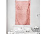 Abakuhaus Arazzo E Copriletto Color Pesca, Stile Pizzo Antico Ombre In Morbido Tessuto Microfibra Lavabile Senza Scolorimento Stampa Digitale, 140 X 230 Cm, Rosso Corallo