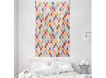 Abakuhaus Arazzo Geometrico E Copriletto, Stile Arcobaleno Scarabocchiato In Morbido Tessuto Microfibra Lavabile Senza Scolorimento, Stampa Digitale, 140 X 230 Cm, Multicolore