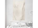 Abakuhaus Arazzo E Copriletto In Damasco, Stile Classico Retrò Naturale, In Morbido Tessuto Microfibra Lavabile Senza Scolorimento, Stampa Digitale, 140 X 230 Cm, Color Crema Tan